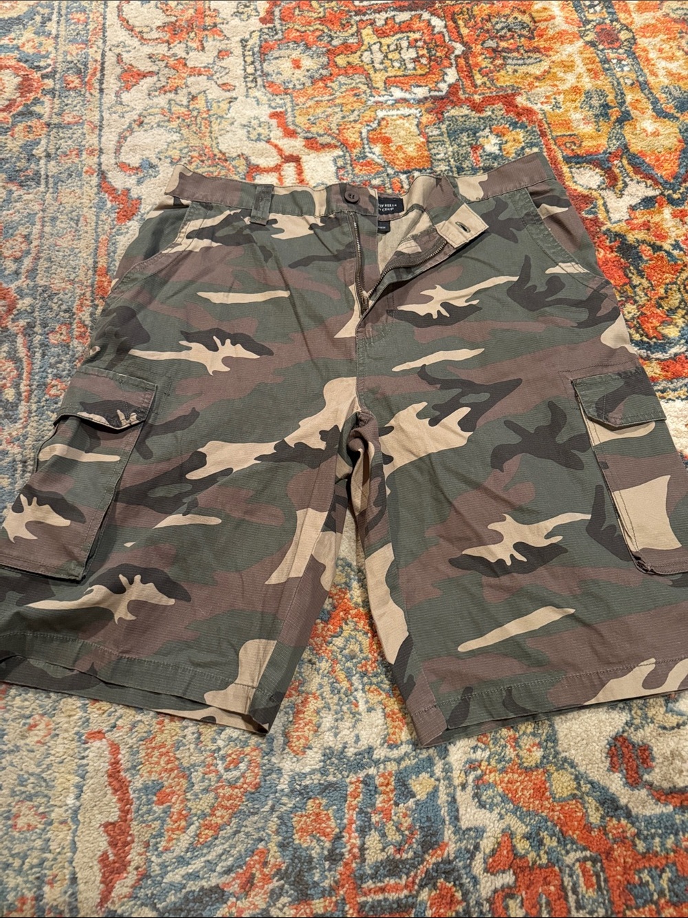 Beverly Hills Polo Club Men's Camo Cargo Shorts - Green, Brown, Tan
